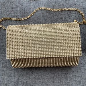 ALDO Gold Rhinestone Clutch.